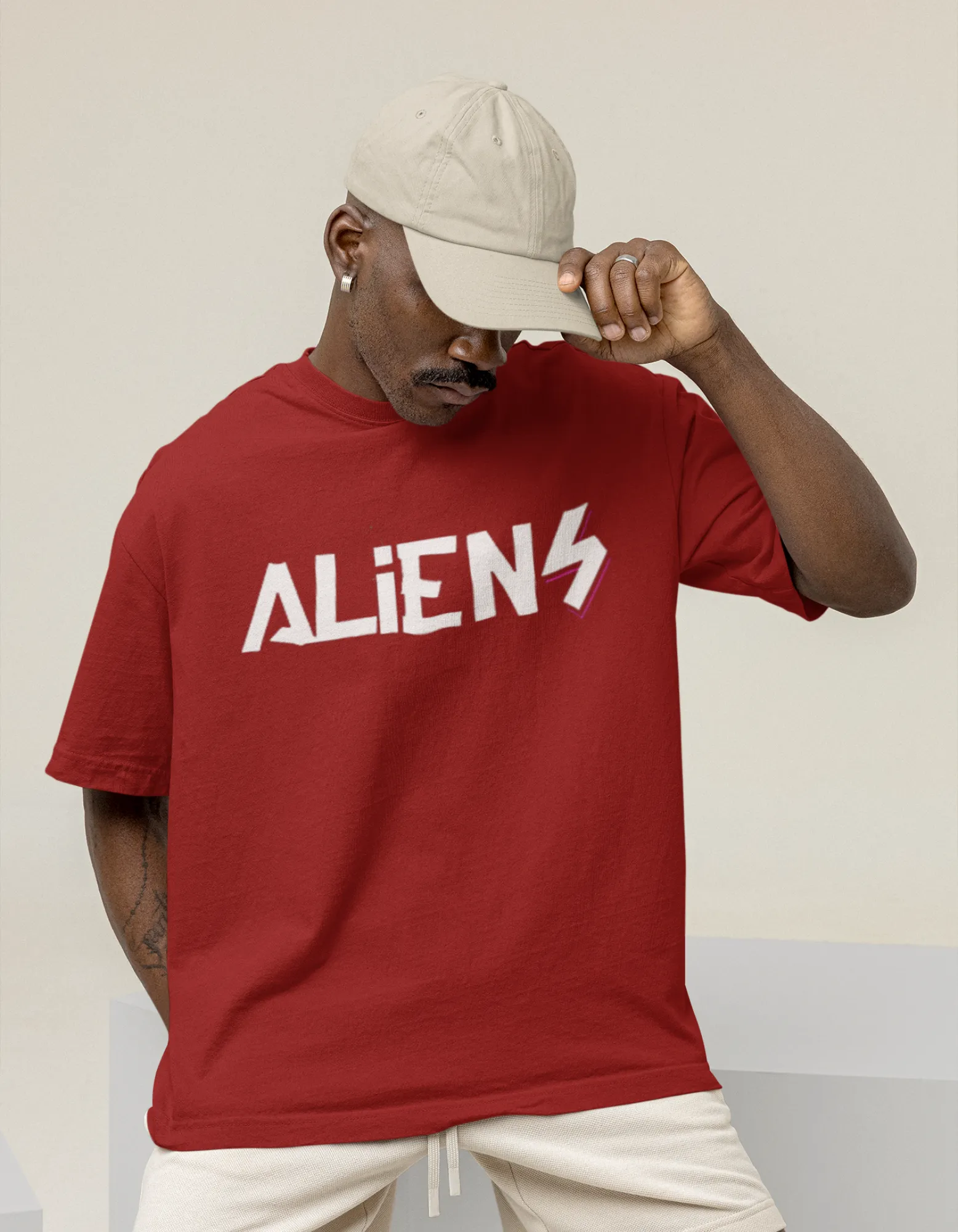 Aliens Exist Graphic Men's Oversized T-Shirt