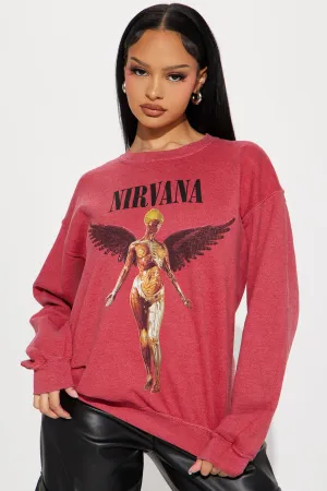 All Apologies Nirvana Sweatshirt - Red