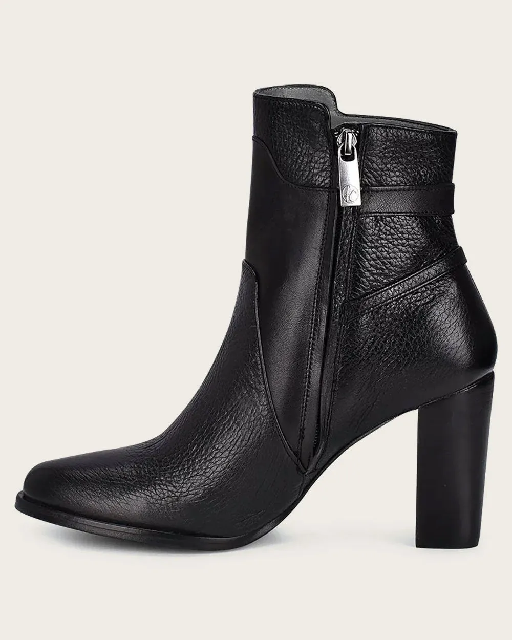 Ankle black deer bootie