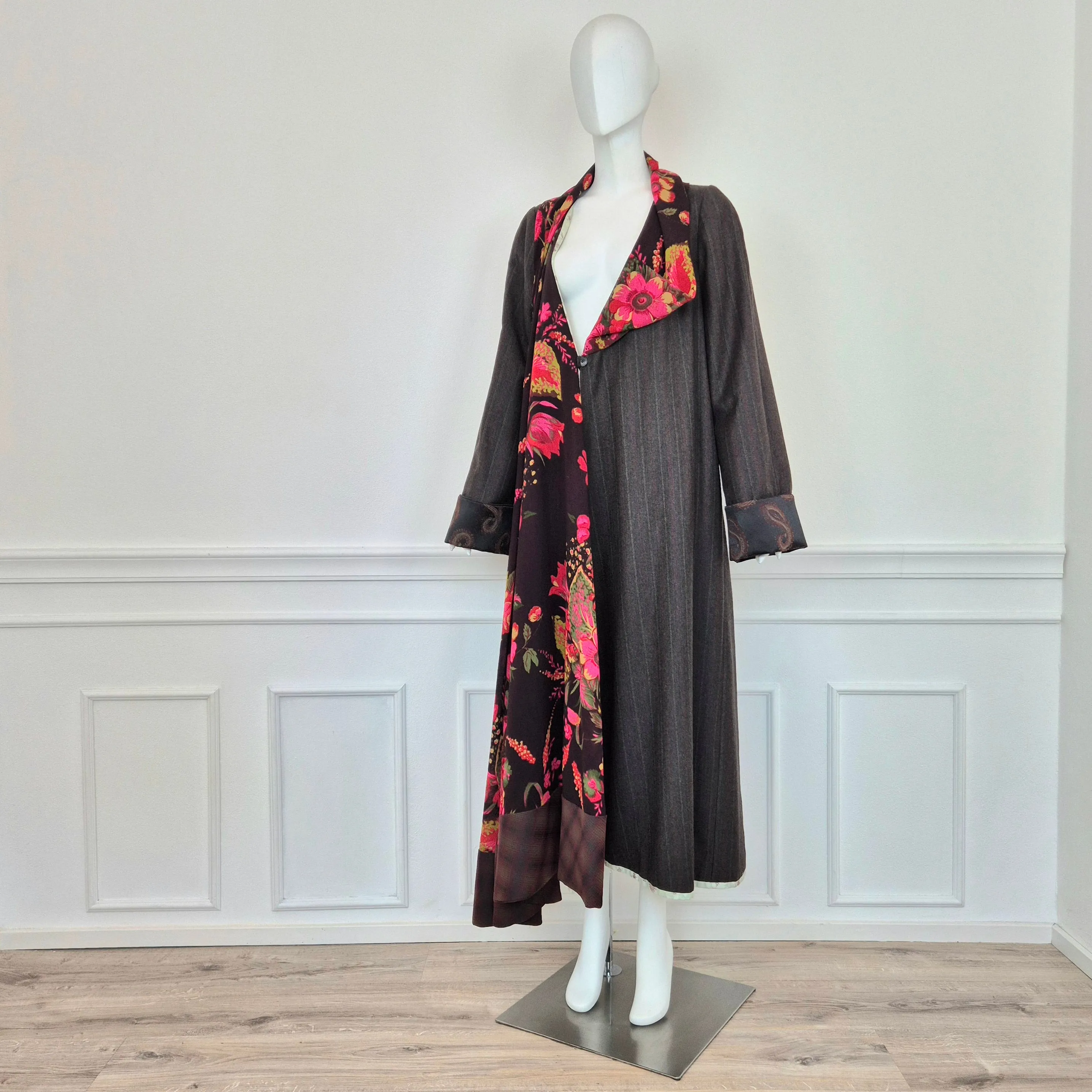 Antonio Marras | Cappotto lungo con inserto a fiori