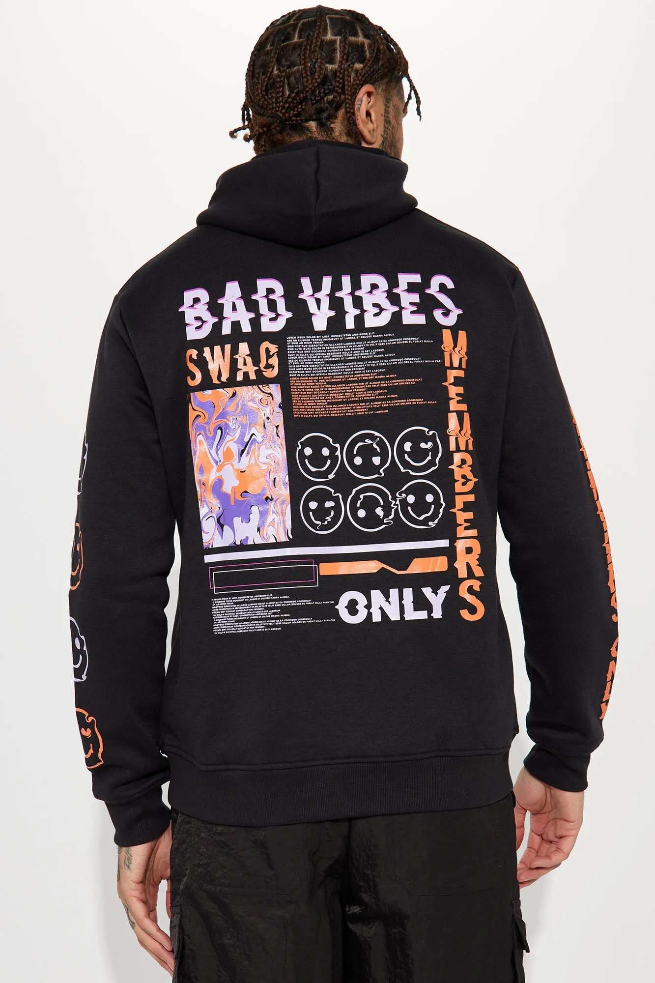 Bad Vibes Swag Hoodie - Black