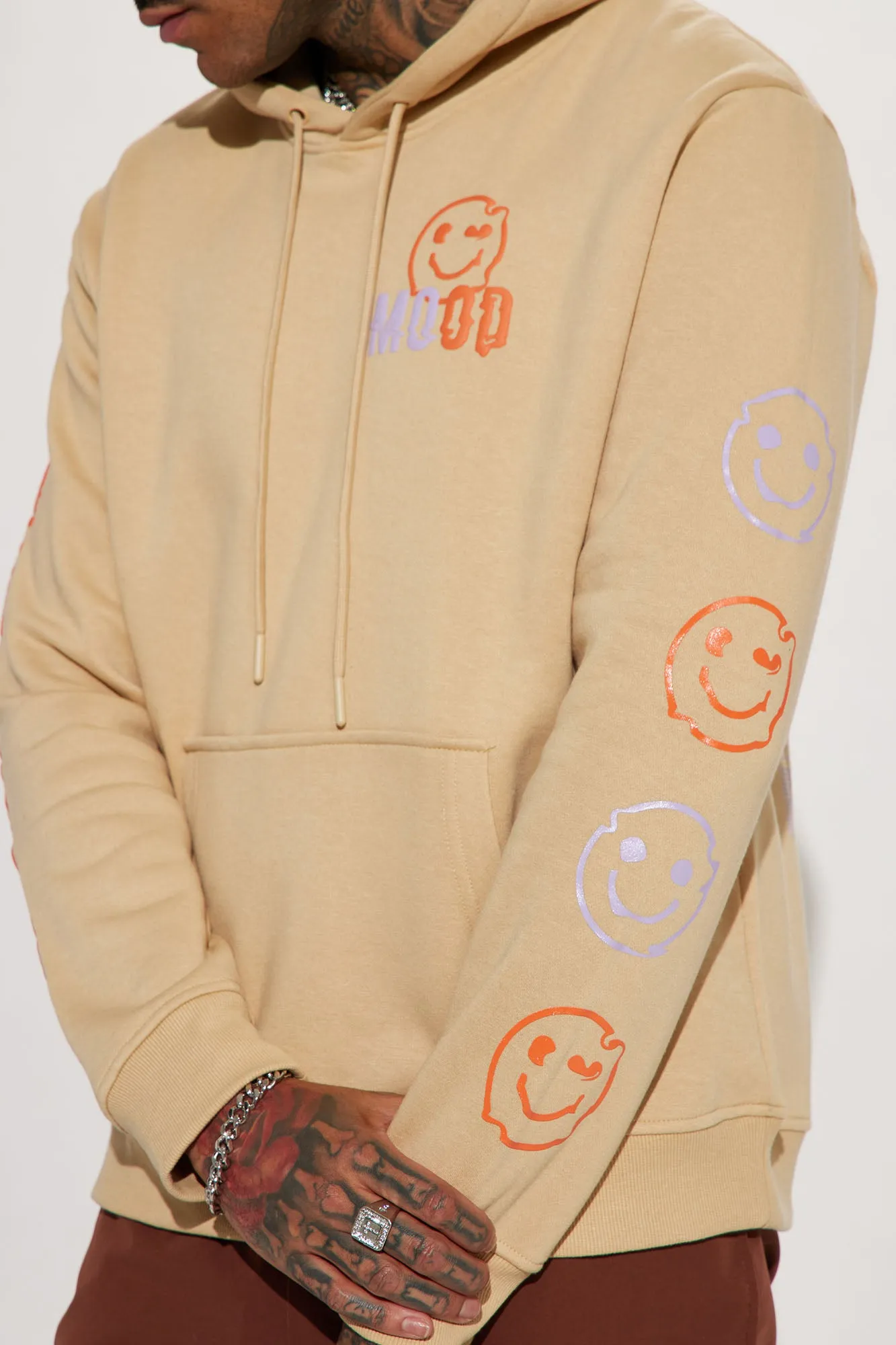 Bad Vibes Swag Hoodie - Tan