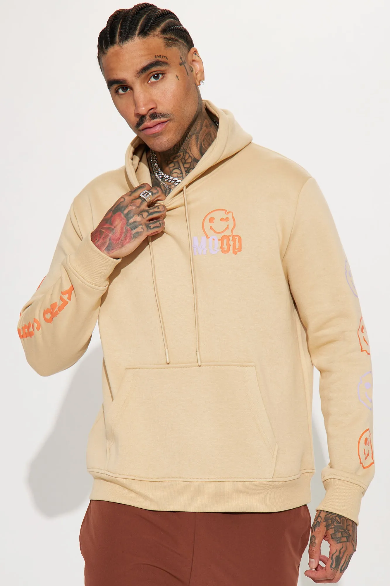 Bad Vibes Swag Hoodie - Tan