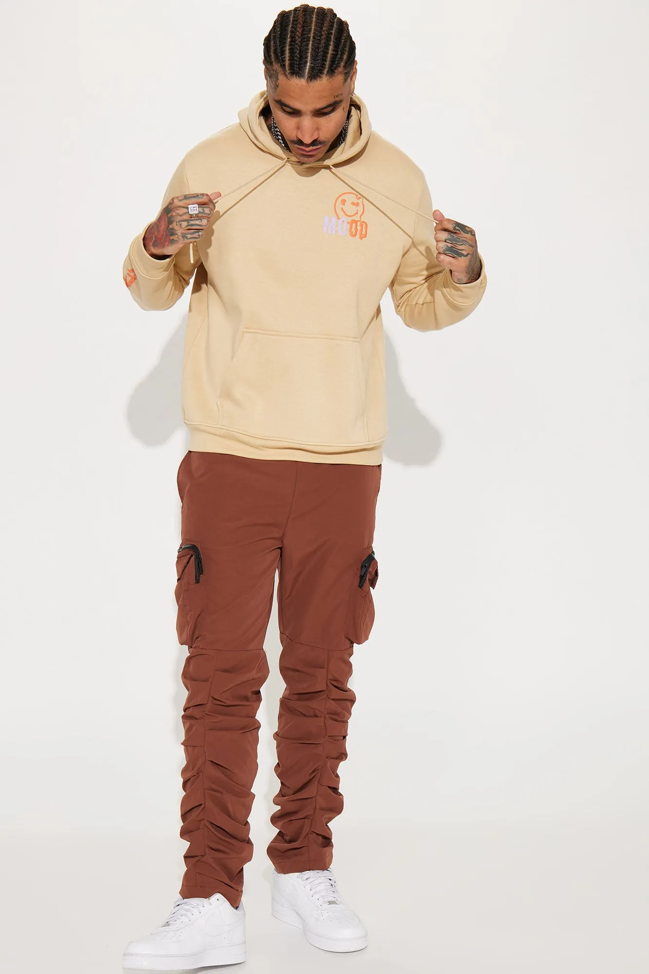 Bad Vibes Swag Hoodie - Tan