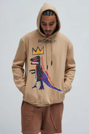 Basquiat Dinosaur Hoodie - Khaki