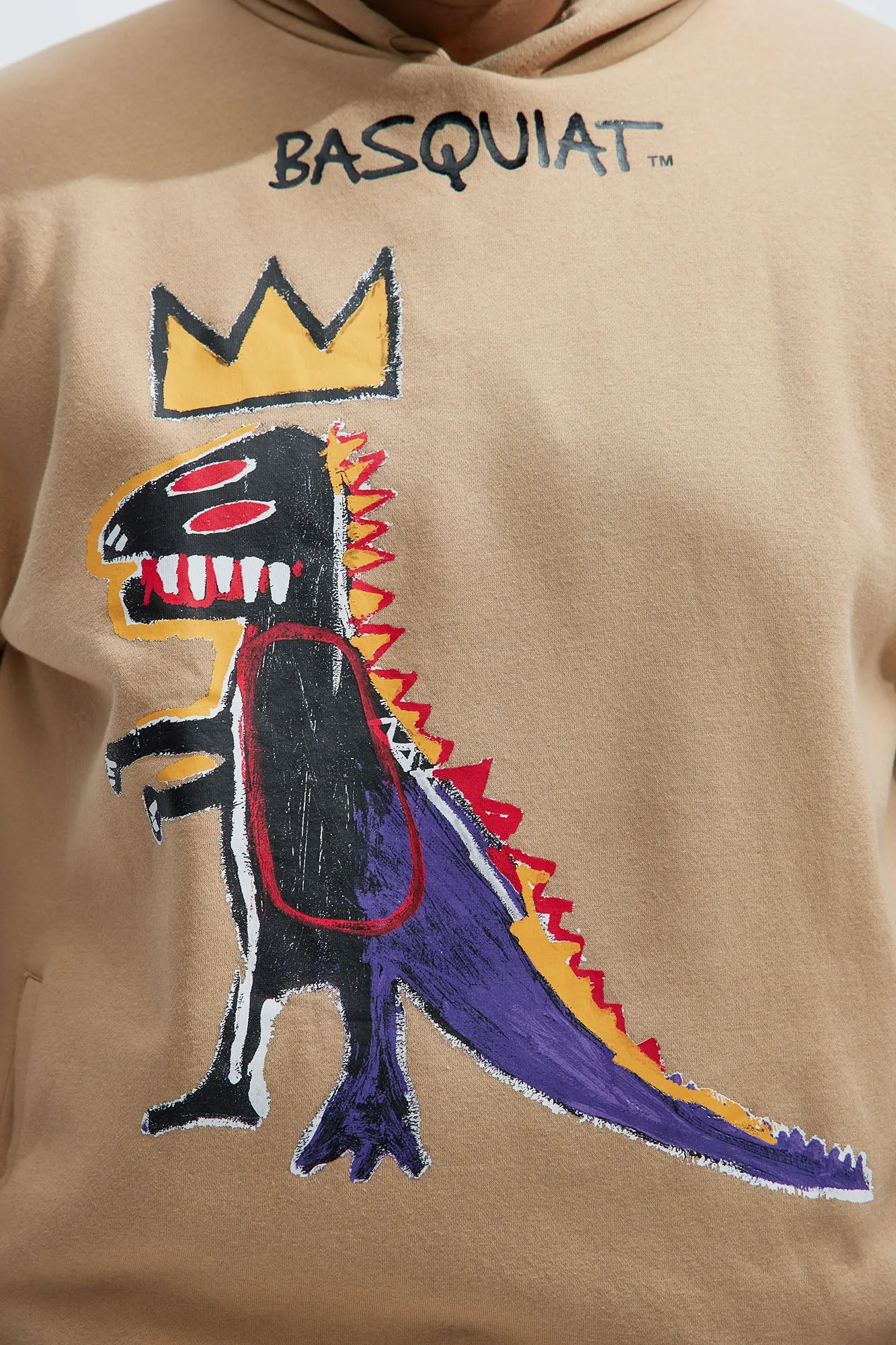 Basquiat Dinosaur Hoodie - Khaki