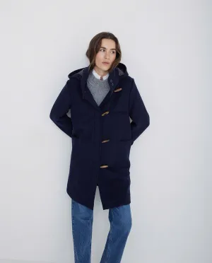 Cappotto cappuccio blu navy