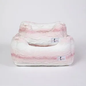 Cashmere Dog Bed in Pink Angora