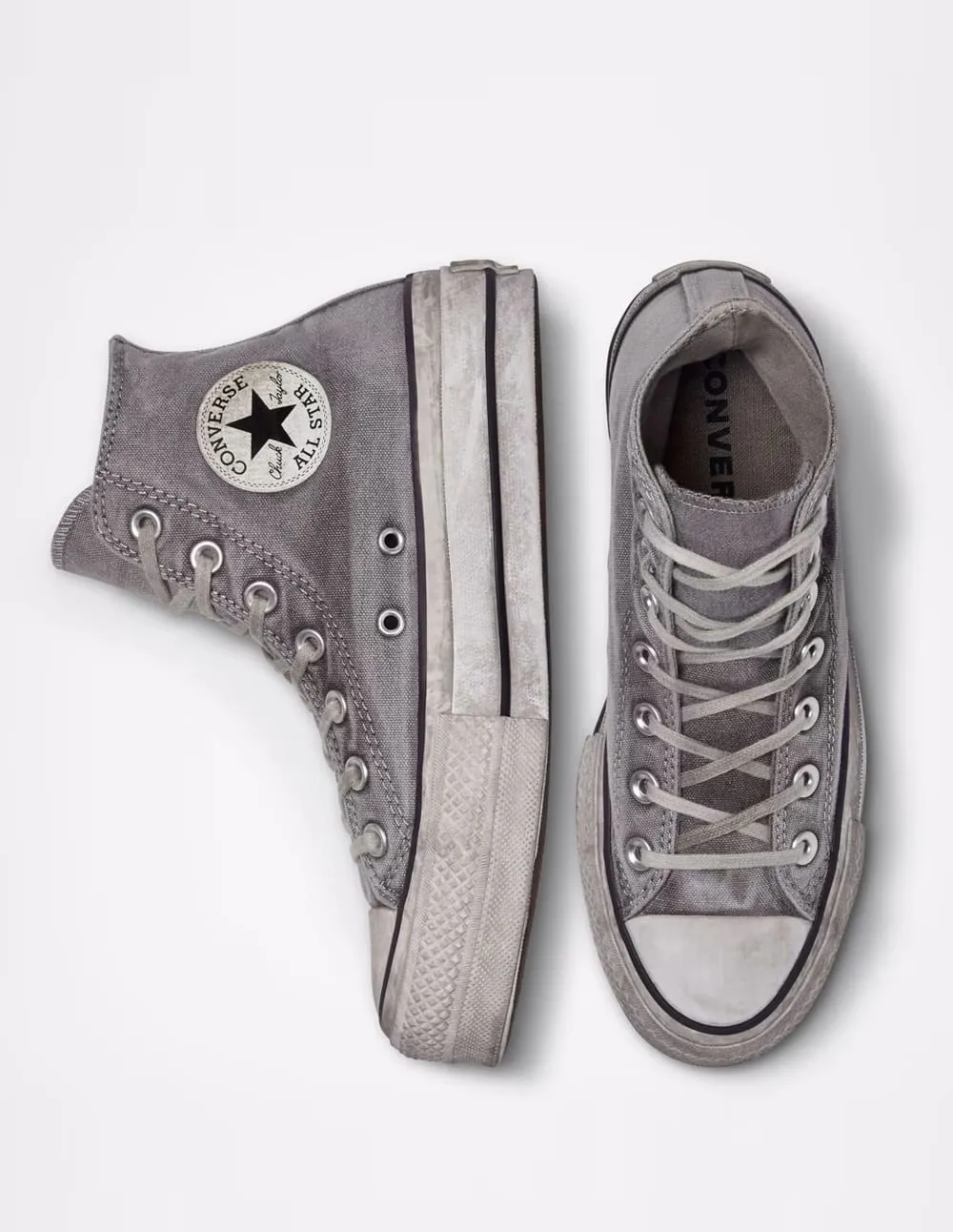 Converse Chuck Taylor All Star Platform Smoked Canvas Grises Unisex