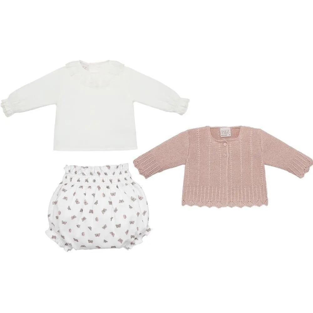 Girls Butterfly Bloomer 3 Piece Set