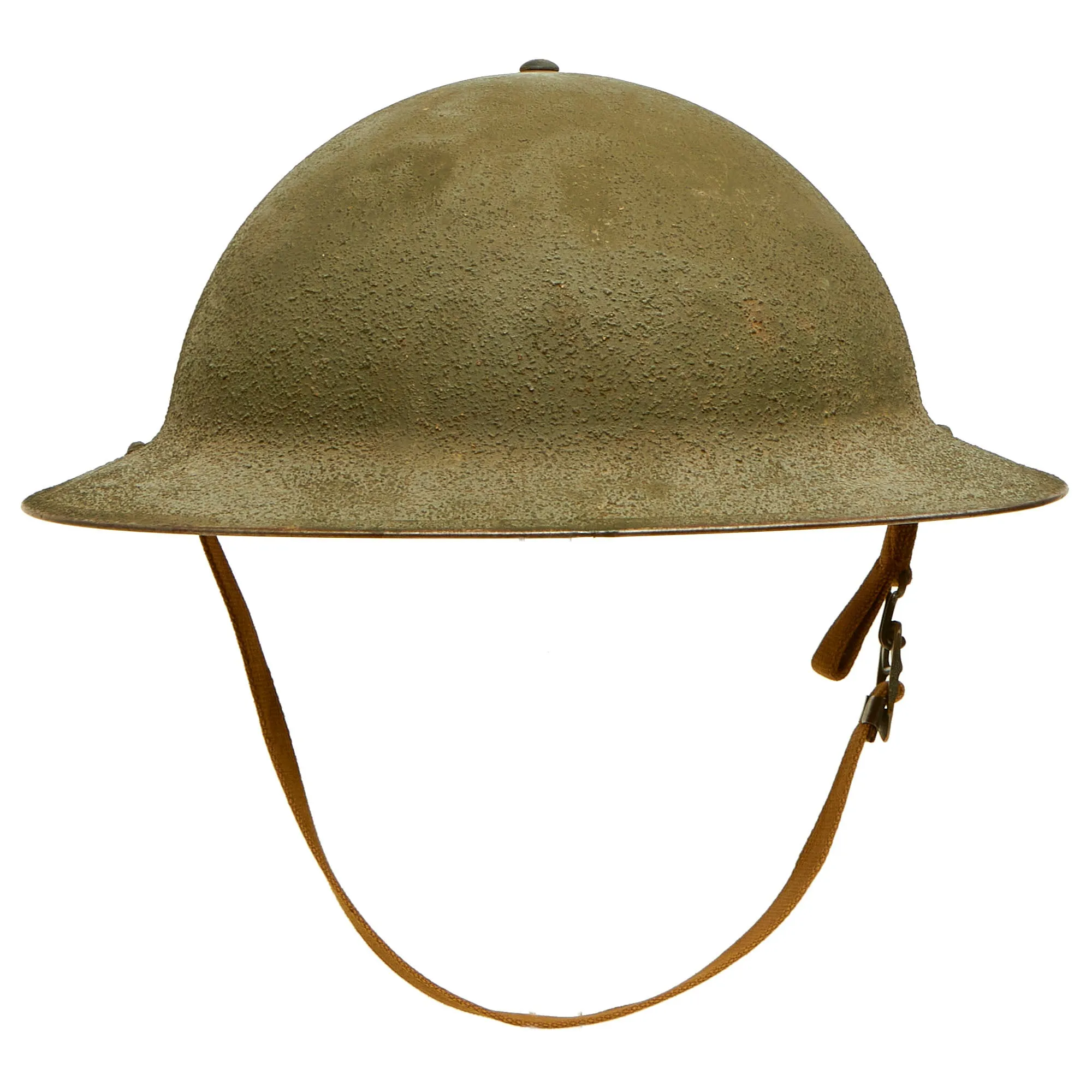 Original U.S. WWII Named US Navy Patrol Wing 10 M1917A1 Kelly Helmet with Textured Paint - Complete