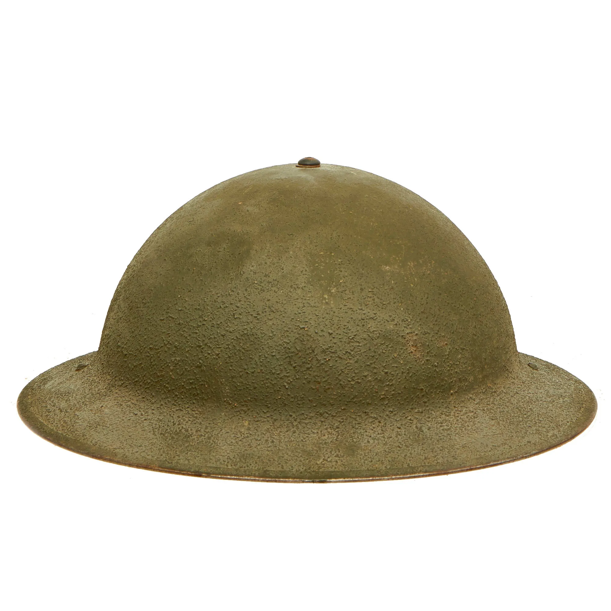 Original U.S. WWII Named US Navy Patrol Wing 10 M1917A1 Kelly Helmet with Textured Paint - Complete