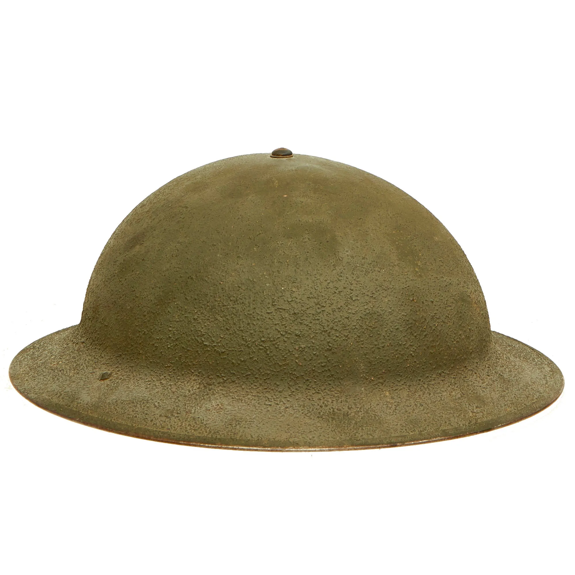 Original U.S. WWII Named US Navy Patrol Wing 10 M1917A1 Kelly Helmet with Textured Paint - Complete