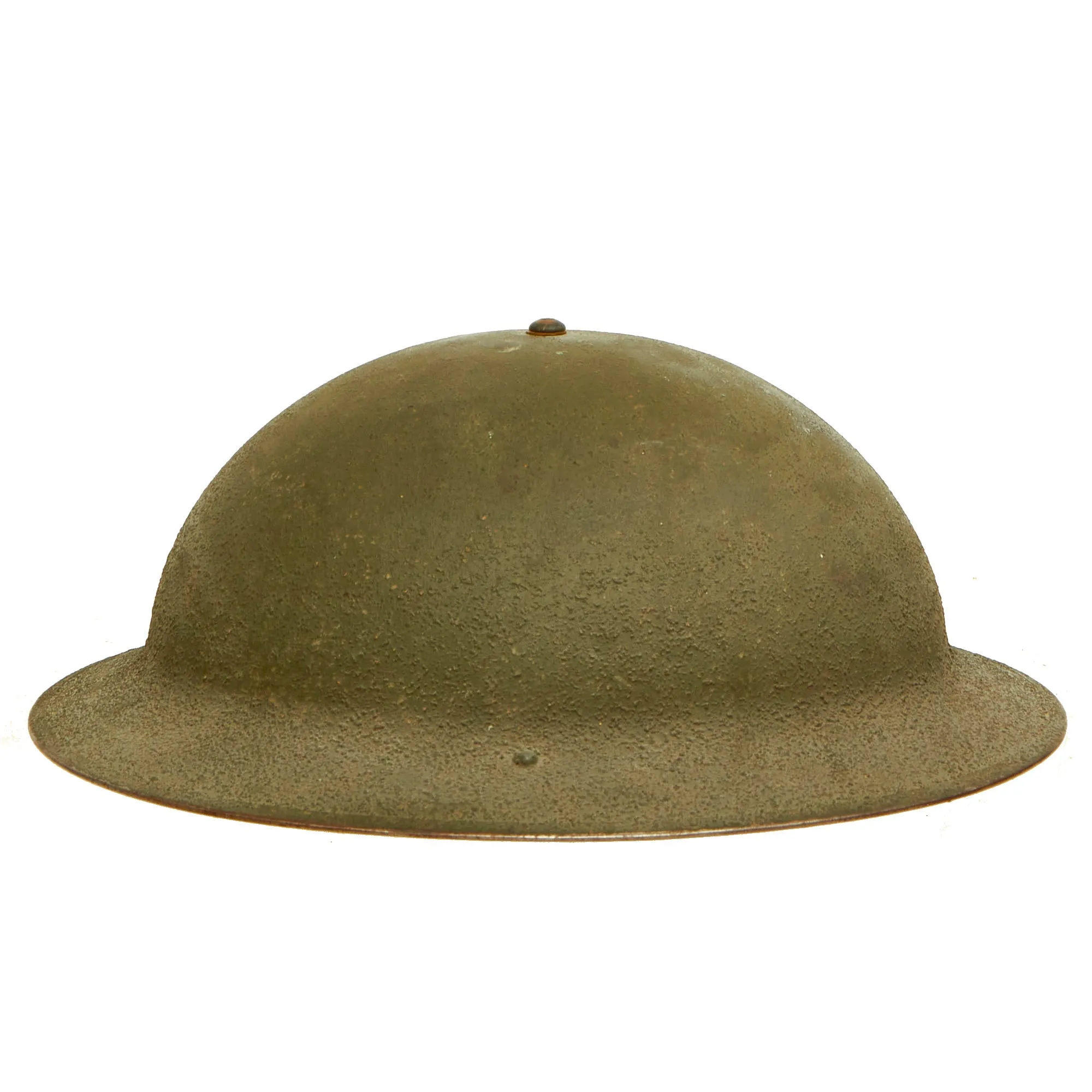 Original U.S. WWII Named US Navy Patrol Wing 10 M1917A1 Kelly Helmet with Textured Paint - Complete