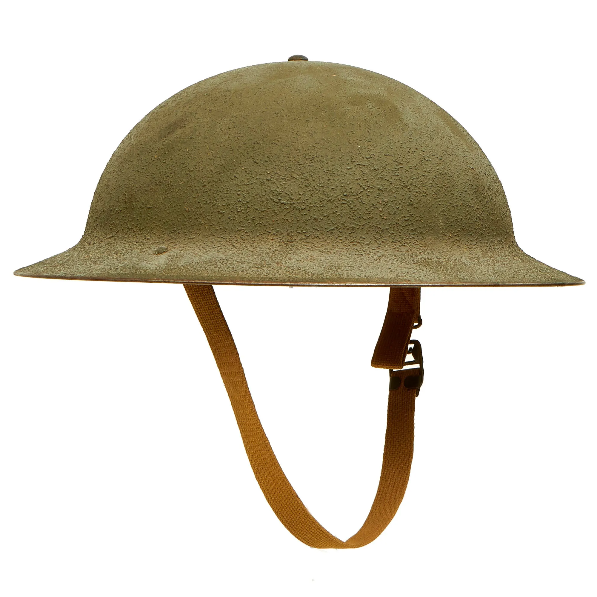 Original U.S. WWII Named US Navy Patrol Wing 10 M1917A1 Kelly Helmet with Textured Paint - Complete