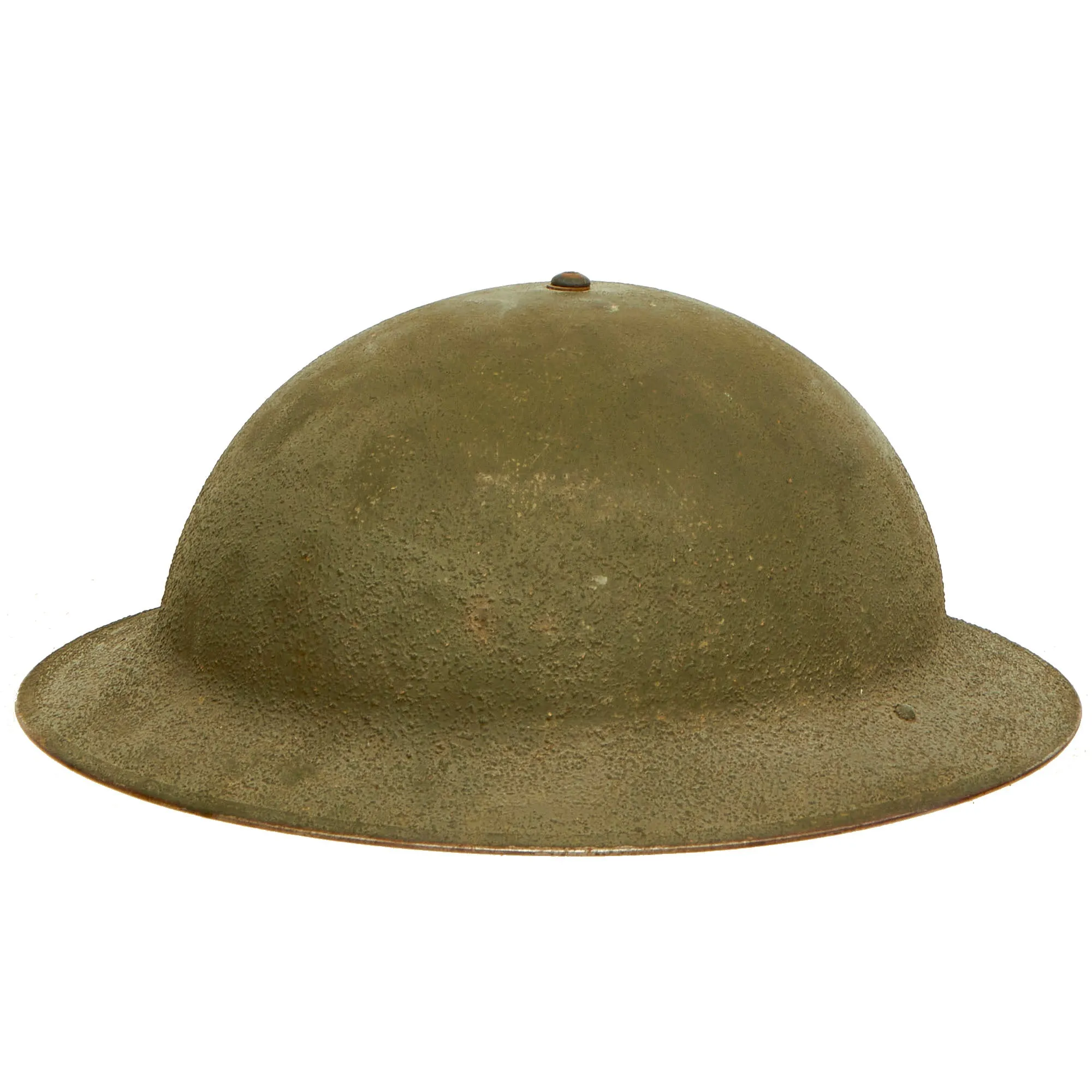 Original U.S. WWII Named US Navy Patrol Wing 10 M1917A1 Kelly Helmet with Textured Paint - Complete