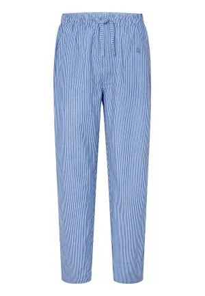 Pantalón Pijama Hombre Largo Algodón Popelín Rayas - Azul 8917_36