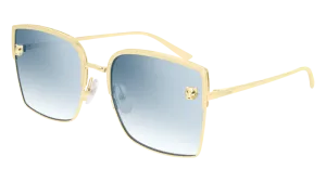 Panthère de Cartier Women's Square Aviator Sunglasses CT0199S