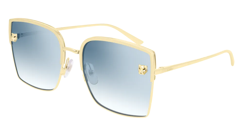 Panthère de Cartier Women's Square Aviator Sunglasses CT0199S